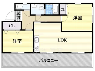 ハイライズ西田【2階】の間取り