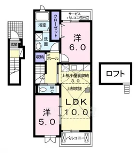 レディバードポイントA【2階】の間取り