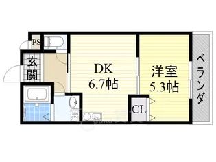西緑丘グランハイツD【3階】の間取り