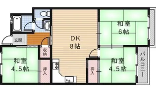 パレス柴原【1階】の間取り