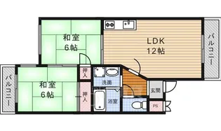 パープルコーポ【2階】の間取り