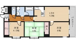 二番館【3階】の間取り