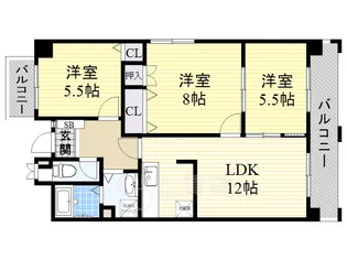 アビタシオン3【2階】の間取り