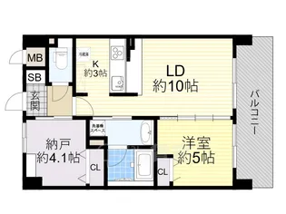 スプランディッド池田呉服町【4階】の間取り