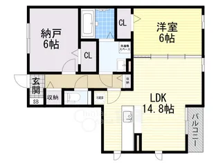 パレドール住吉【3階】の間取り