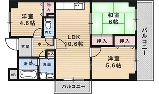 ライフイン水月【4階】の間取り
