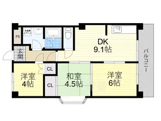 パークサイド柴原【2階】の間取り