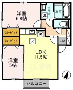 マナーズエム【1階】の間取り