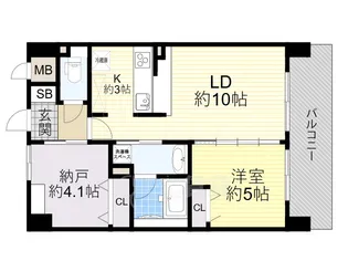 スプランディッド池田呉服町【3階】の間取り