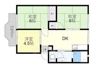 ウィンディア上の山【2階】の間取り