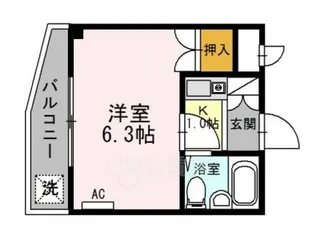 シャトー栄根Ⅱ【3階】の間取り