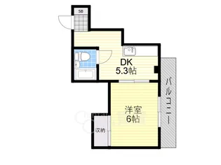 サニーコート石橋【405号室】の間取り