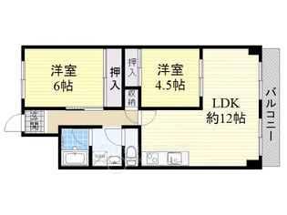 千里ハイツ【6階】の間取り
