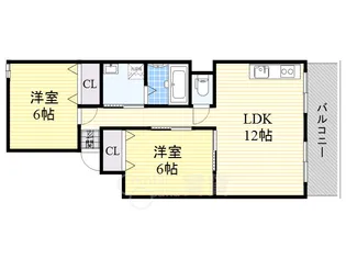 第1マンション寺直【10階】の間取り