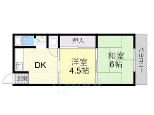 小田第二マンション【1階】の間取り
