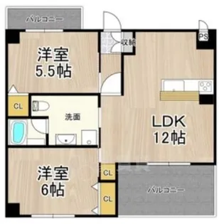 PHOENIX緑地公園【6階】の間取り