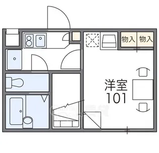 シャルマン上野西【1階】の間取り