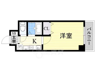 アヴァンセクール江坂【9階】の間取り