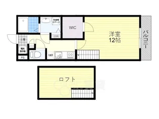 ル・クラージュ花屋敷【2階】の間取り
