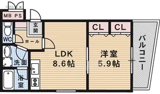 シャンリジェール【2階】の間取り
