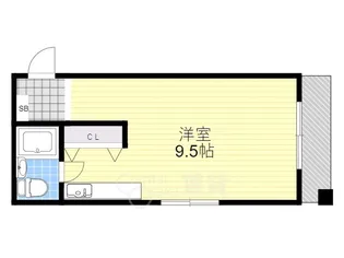 ファインクレスト江坂【6階】の間取り