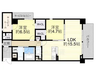 ラ・プロスペリテ【2階】の間取り