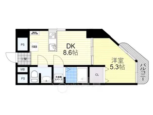 ハイライフ蛍池【2階】の間取り