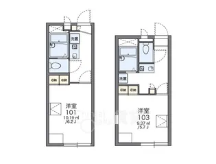 レオパレス郷【2階】の間取り