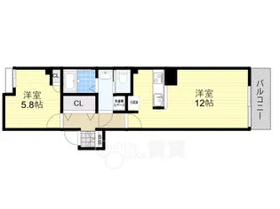 Ritz SQUARE Gran Qbe【4階】の間取り