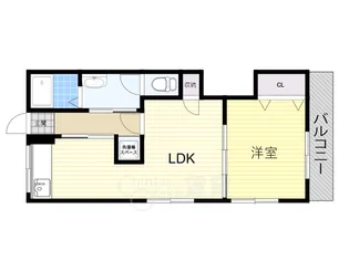 大阪府箕面市箕面6丁目【アパート】の間取り