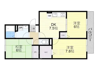 大阪府豊中市宮山町1丁目【アパート】の間取り