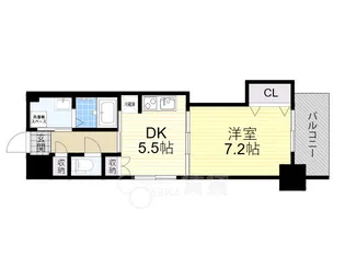 大阪府吹田市江の木町【マンション】の間取り