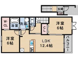 ピープルコート2号館【2階】の間取り
