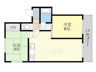 大阪府豊中市中桜塚5丁目【マンション】の間取り