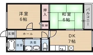 FKハイツ桃園【2階】の間取り