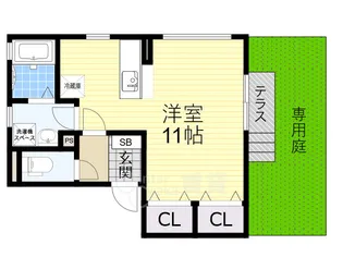 シルクコートC棟【1階】の間取り