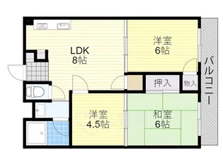 大阪府池田市天神2丁目【マンション】の間取り