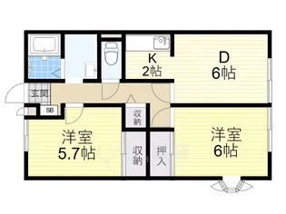 大阪府吹田市岸部中3丁目【アパート】の間取り