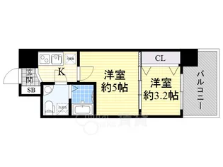 大阪府吹田市江坂町1丁目【マンション】の間取り