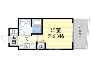 大阪府吹田市江坂町1丁目【マンション】の間取り