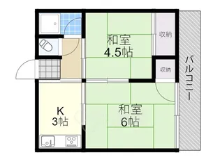 小西第一住宅【2階】の間取り