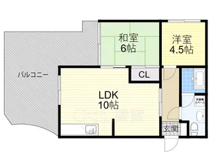 パークサイド柴原【1階】の間取り