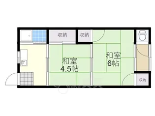大阪府箕面市牧落1丁目【アパート】の間取り