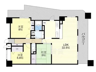 アズレ川西【3階】の間取り