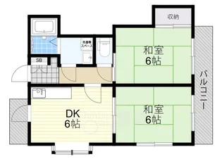 セランジュ豊中【5階】の間取り