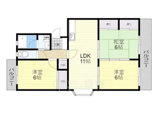 フォルク北千里B棟【4階】の間取り