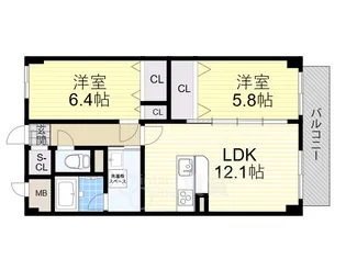 Marron Forest Toyonaka【2階】の間取り