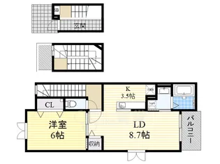 プレウス【3階】の間取り