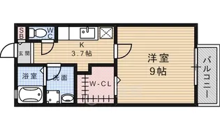 大阪府箕面市新稲1丁目【アパート】の間取り