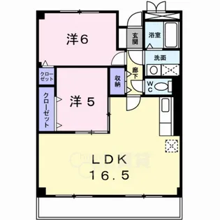 グランパスオーク【3階】の間取り
